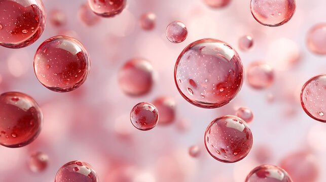 PDRN or Collagen Peptide Molecule Absorption Through Skin Cells, 3D Render