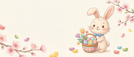 Fototapeta premium Smiley Bunny for Easter Celebration 
