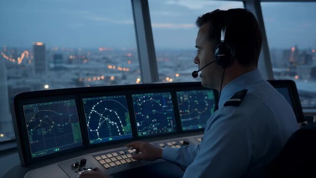 Air Traffic Control at Night: Inside the Tower Guiding Every Flight