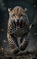 The Power and Precision of a Leopard on the Hunt