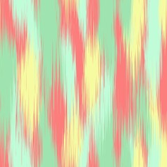 Obraz premium Hand-drawn Modern Elegant Spring Ikat Streaks Seamless Pattern in Pastel Tones for Summer Fashion