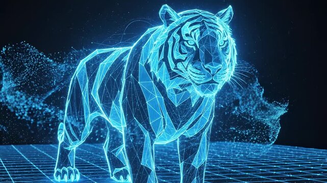 Digital tiger illustration