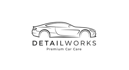 Car Detailworks Premium Care Logo Design.