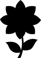 silhouette of a flower