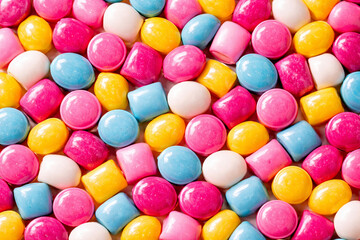 Tightly packed colorful hard candy texture background