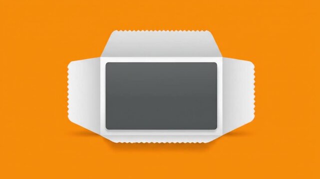 Open Snack Wrapper with Empty Dark Space for Text or Image Mockup Template