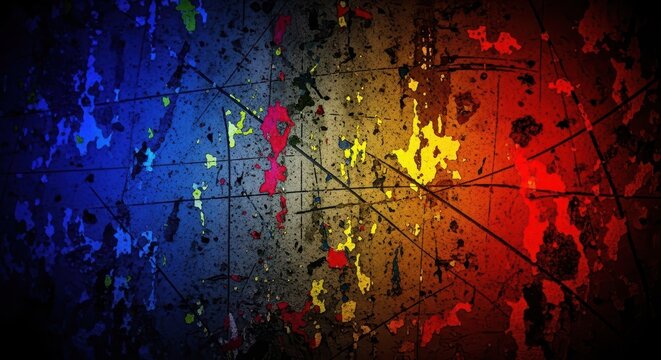 Dark, heavily scratched wall surface displaying significant decay and age. A deeply distressed texture perfect for moody graphic design layouts, graphic, dramatic, grey