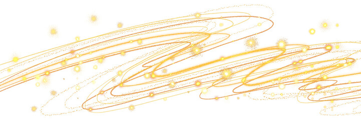 クリスマス風金のブラシストロークが輝く豪華,横長透過背景	