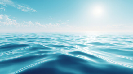 Obraz premium Water surface reflecting sunlight bright cyan serene background