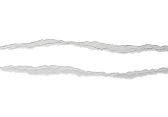 Torn paper edges with ripped and frayed texture isolated on transparent background