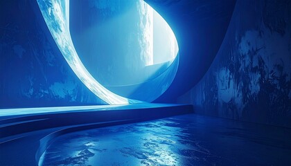 Futuristic blue abstract background 