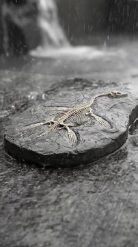 Ancient Marine Reptile Fossil Unearthed in Rain