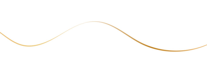 Fototapeta premium Golden wavy line, gold curved line, vector illustration. EPS 10 .