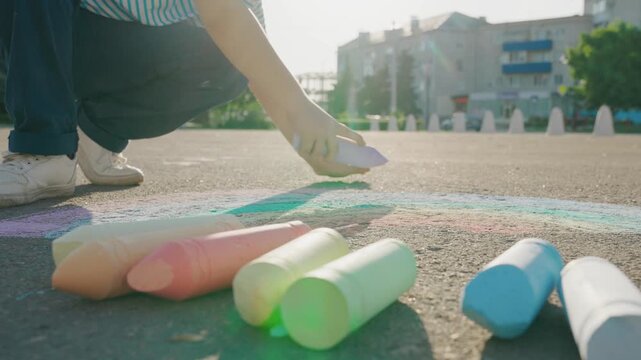 rainbow Kid child baby boy girl happy family, child dream, Little boy drawing globe, Earth chalk sketch, eco-friendly childhood, creative learning, street mural by child, geography fun, sustainability