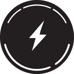 Iconic Energy Emblem: A striking graphic showcasing a lightning bolt, symbolizing power and innovation, perfectly encapsulated within a minimalist, circular design.