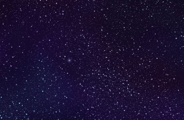 Obraz premium Blue galaxy space with stars on dark background