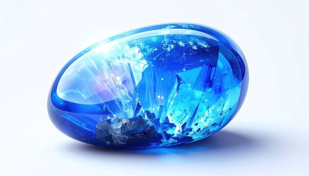 Captivating Blue Gemstone - A Mesmerizing Display of Color and Light.
