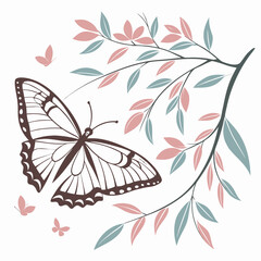 Fototapeta premium Light Watercolor Inspired Ink Strokes - Semi Transparent - Vector