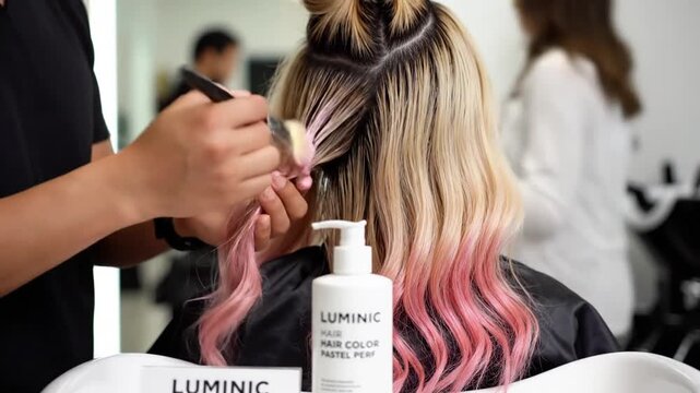 Hair Transformation with Luminic: A Stunning Pink Ombre Makeover.