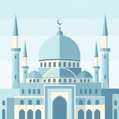 Fototapeta premium Illustration of a mosque architecture.