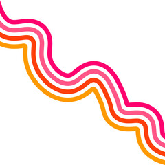 Retro Groovy Lined Illustration