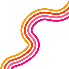 Retro Groovy Lined Illustration