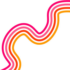 Retro Groovy Lined Illustration