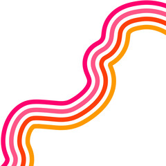 Retro Groovy Lined Illustration