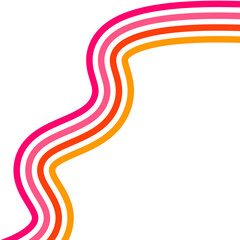 Retro Groovy Lined Illustration