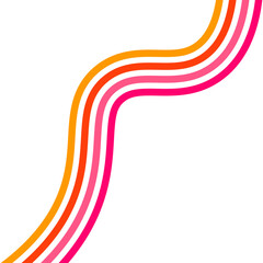 Retro Groovy Lined Illustration