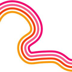 Retro Groovy Lined Illustration