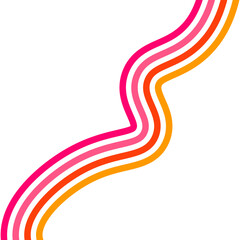 Retro Groovy Lined Illustration