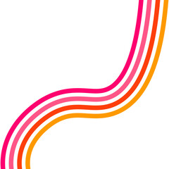 Retro Groovy Lined Illustration