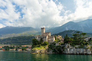 Scaliger Castle on Lake Garda in Malcesine, Italy.