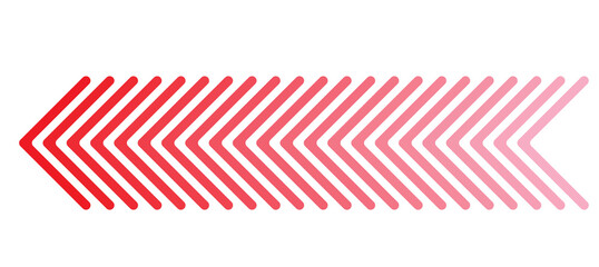 Obraz premium Gradient of pink chevron arrows pointing left, creating a soft and modern visual for themes of progression, movement, or digital interfaces. Clean vector art.