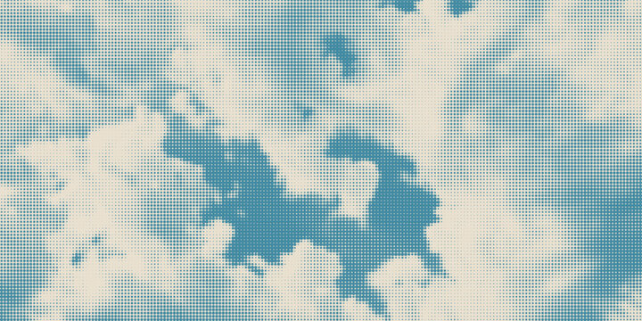 retro sky pattern on old paper background. raster vintage clouds