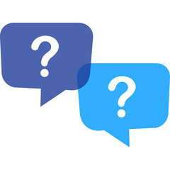 Colorful Question Marks in Speech Bubbles