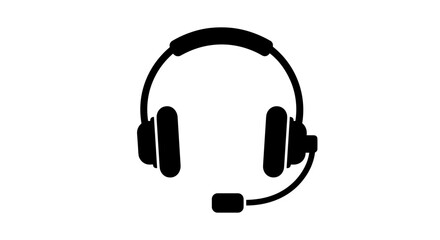 Black Headset with Microphone.