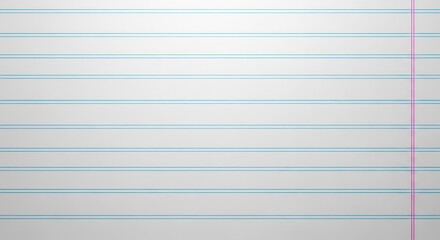 Obraz premium Simple white background with light blue horizontal ruled lines suggesting standard school notebook paper or stationery for writing or mathematics, minimal, document, texture