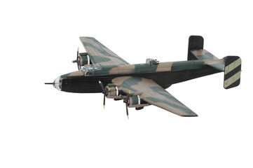 ww2 scale model aircraft isolated on transparent background