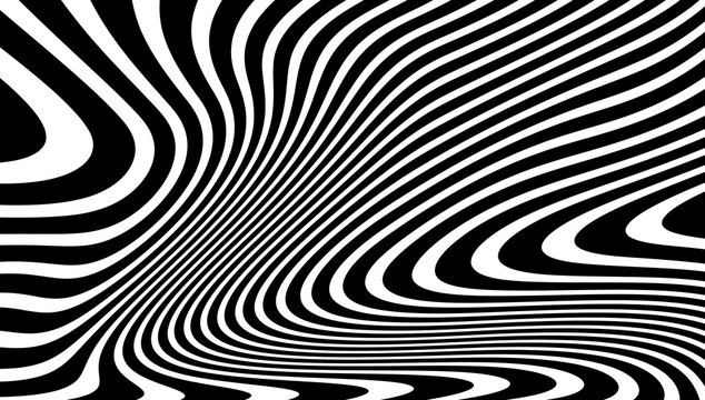 Zebra stripe pattern seamless loop abstract design isolated on transparent background