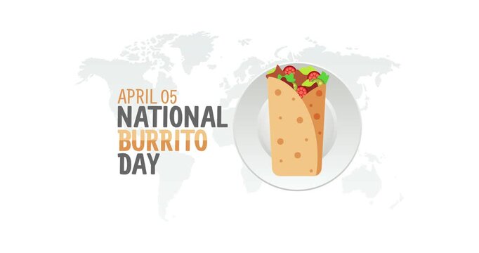 national burrito day motion video, ideal for national burrito day celebration