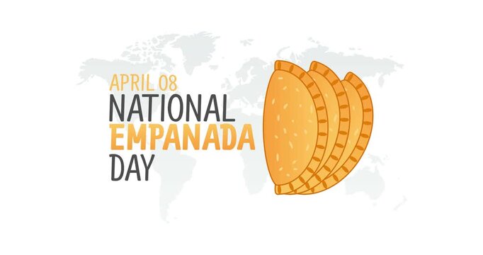 national empanada day motion video, ideal for national empanada day celebration
