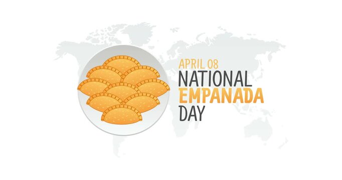 national empanada day motion video, ideal for national empanada day celebration