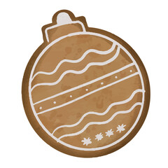Gingerbread Christmas Ball Cookie Sticker