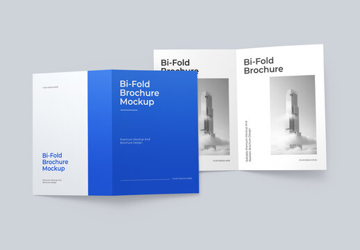 Clean Bifold Brochure Mockup Template