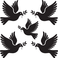 Obraz premium Dove silhouettes