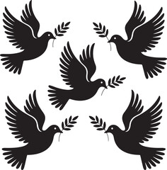 Obraz premium Dove silhouettes