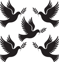 Obraz premium Dove silhouettes