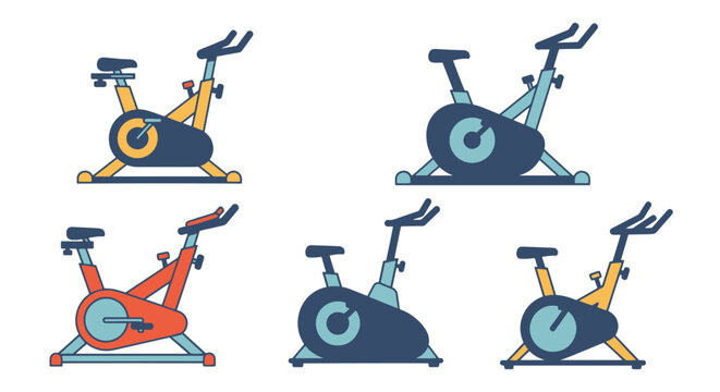 Spin Bike Line art vector modern style